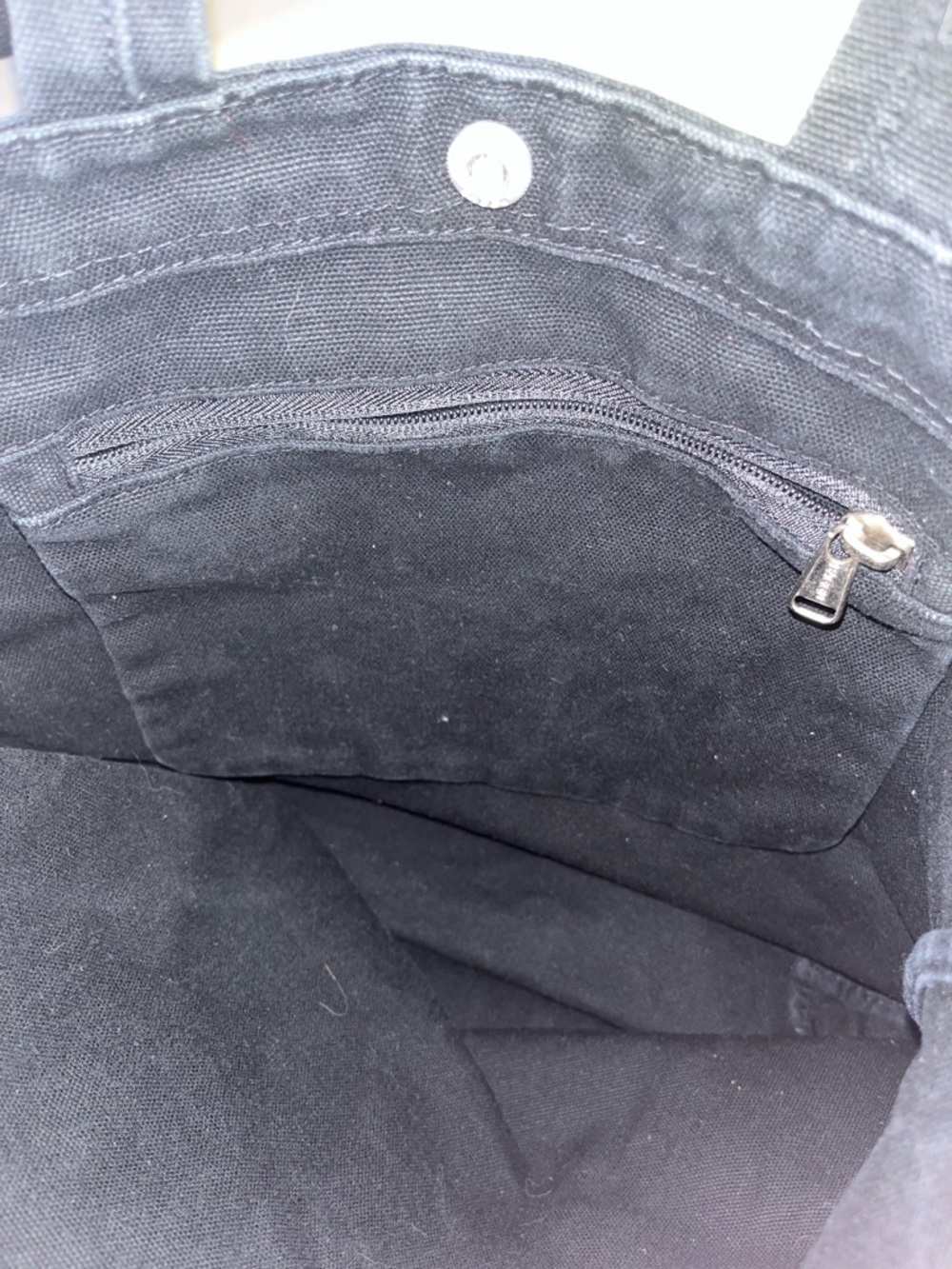 BAGGU Black Canvas Cotton Tote with Adjustable & handles- Strap - Picture 6 of 11